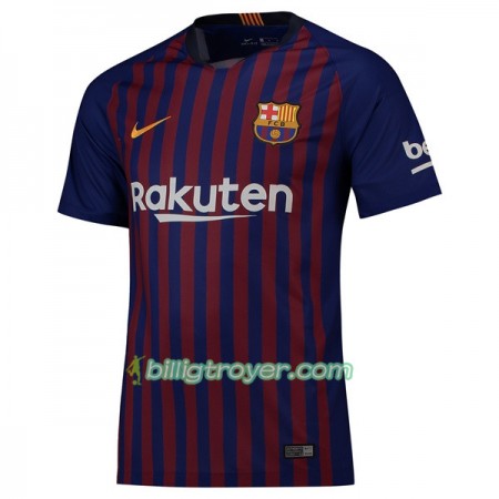 Billige Fotballdrakter FC Barcelona Hjemmedraktsett 2018/19 Kortermet